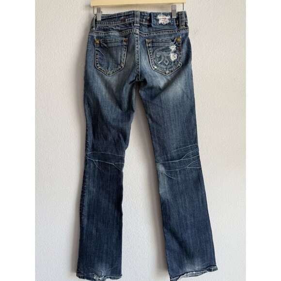 MEK Denim Capetown Bootcut Dark Wash‎ Women's Jeans Low Rise Size 26 x 34 - Picture 2 of 16